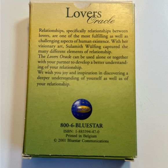 Vintage 1991 Lovers Oracle by Sulamith Wulfing 40 Card Deck RARE 2001 Fortune - Picture 5 of 8